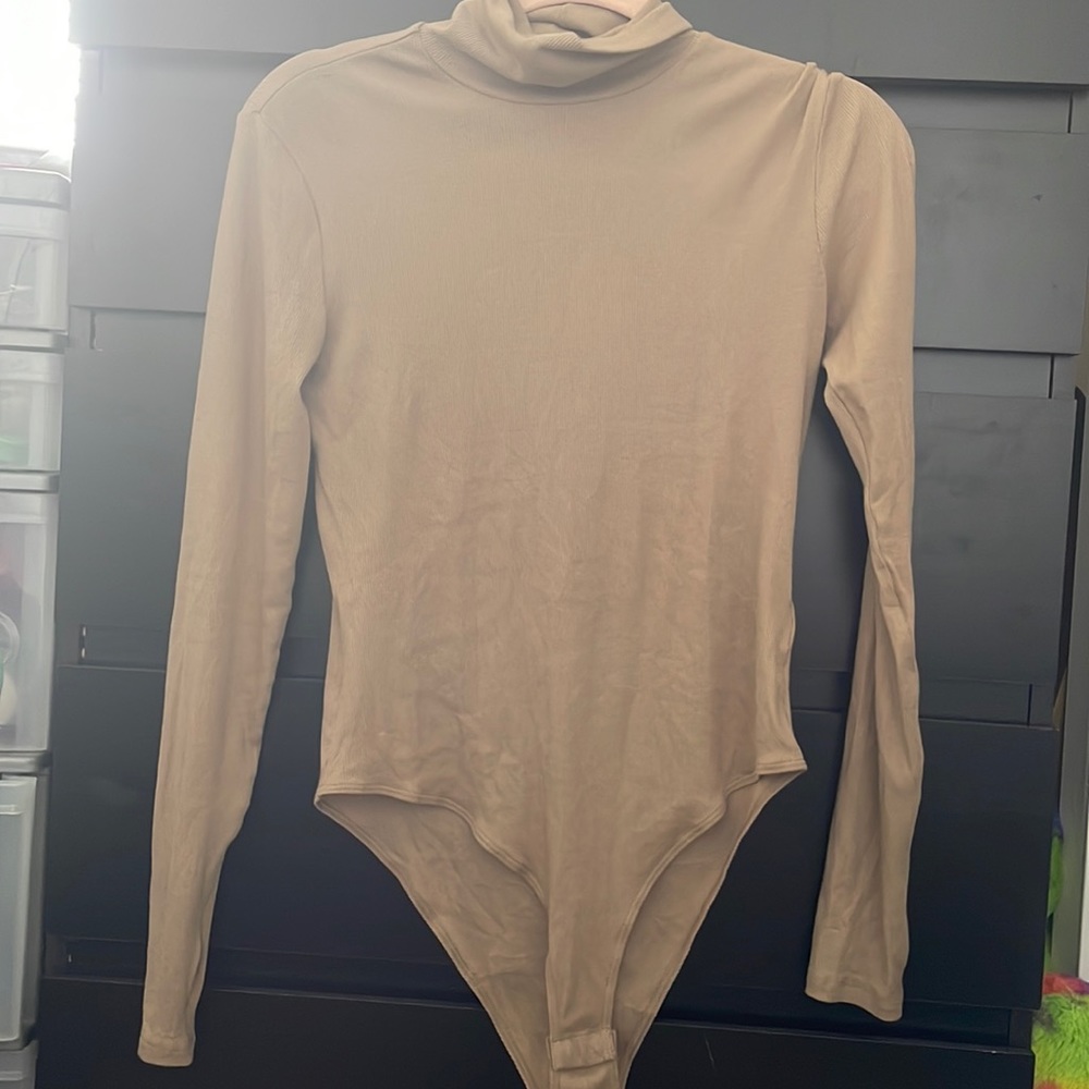Tan Turtleneck Bodysuit